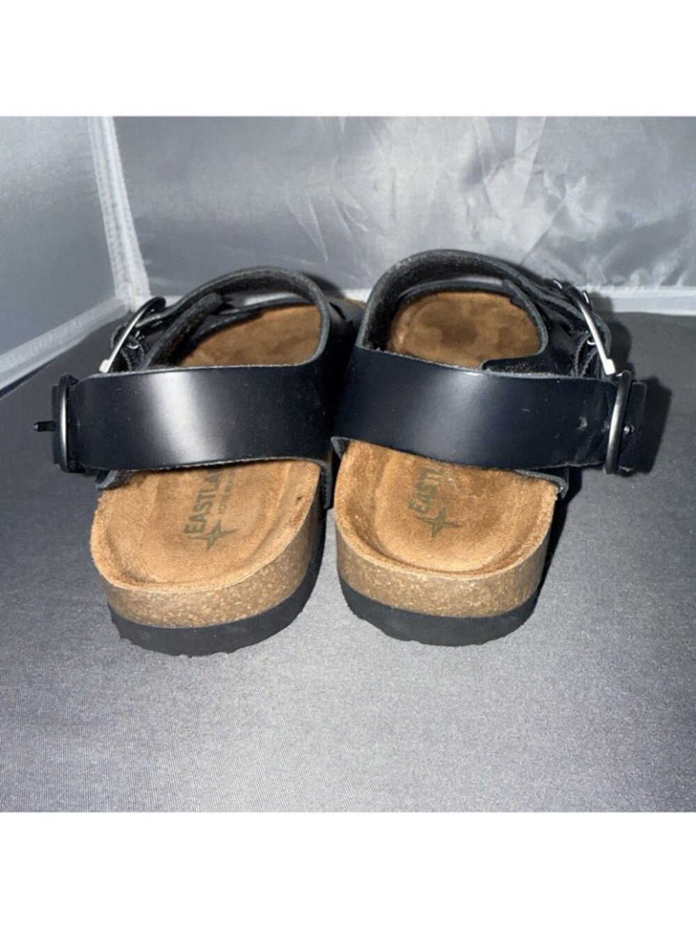 Eastland Women's Charlestown Leather Slide Sandals Black Size 6 - Picture 4 of 6
